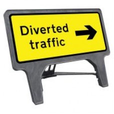 Diverted Traffic Right Q Sign